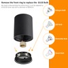 Gleonlux Ceiling Spotlight, Surface-Mounted Spotlight, IP44 Black, GU10 Surface-Mounted Spotlights,