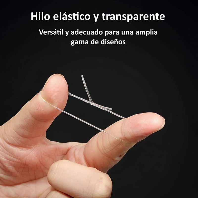 INOVIS 3 Hilos Elastico Transparente para Pulseras Bisuteria Manualidades Cordon