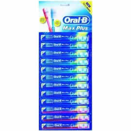 Oral-B 12 Oral B Toothbrushes Soft Indicator Bristles w/ Covers Caps Wholesale Bulk Lot
