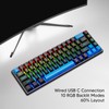 Gaming Keyboard USB 68 Keys Blue Switch N Key Rollover