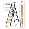 GameGem 6 Step Ladder Folding Step Stool with Anti-Slip Pedal,Portable