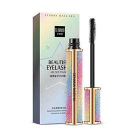 Mascara 4D Seda Fibra de pestañas rimel a Prueba de Agua Largo y Grueso Curling Rimel extensión de la pestaña del rimel TSLM2 (Color  Starry Sky...   