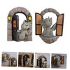 Kisangel 2pcs Resin Dragon Garden Decoration Resin Dragon Statue Outdoor
