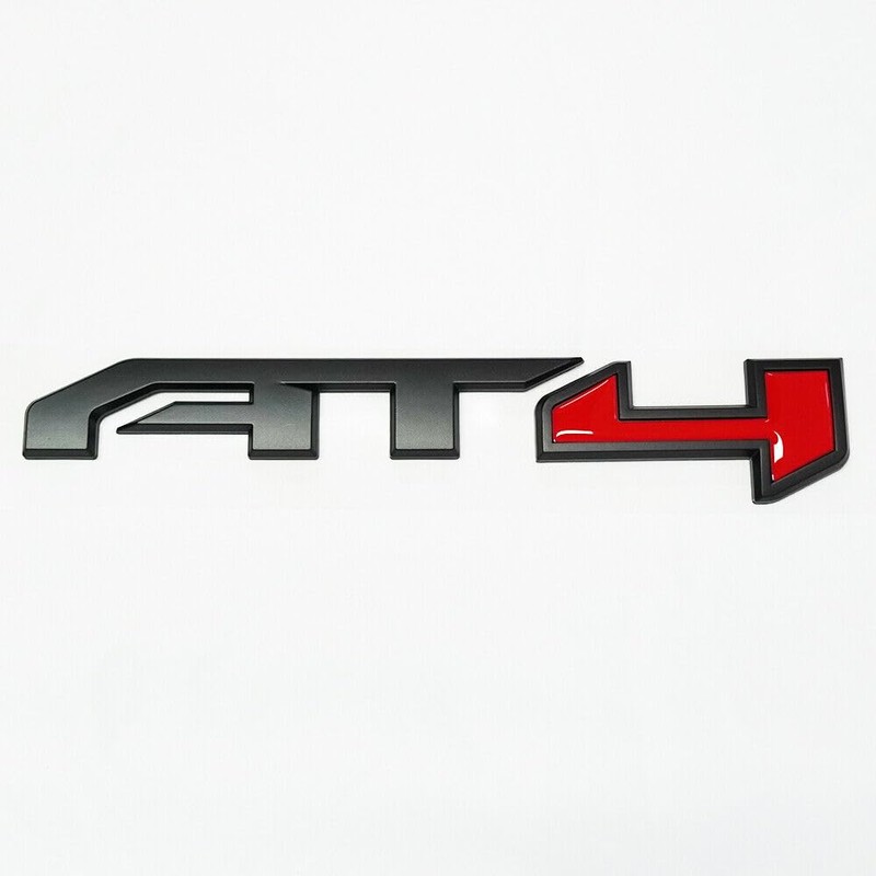 3Pcs AT4 Emblems Sierra 3D Side Door Rear Tailgate Badge