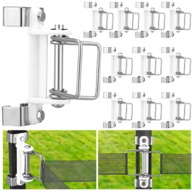 Blulu 10 Pcs T Post Polytape Corner Insulator Electric Fence Insulators T Post End Insulator for Posts, Steel Posts, Tensioners Wire Holding Insulator Fencing Supplies for Agricultural Farm Garden