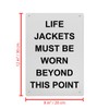 Life Jackets Must Be Worn Beyond This Point Sign, 8.5