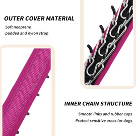 Martingale No Pull Dog Collar for Large Medium Small Dogs, Heavy Duty Nylon Reflective Adjustable Anti Pull Slip Collar with Buckle for Training Walking L Hot Pink