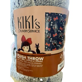Her Universe Studio Ghibli Kiki's Delivery Service & Bows Navy Burnout Icons Throw Blanket