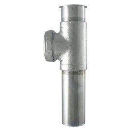 LDR Industries 505 6125 Direct Connect End Outlet Waste Tee, 1 1/2", Chrome Plated Brass