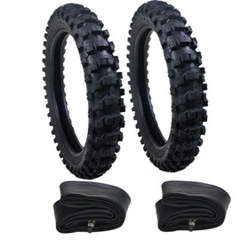 Front Tire 70/100-19 & Rear Tire 90/100-16 Off Road Tire and Inner Tube Combo, Dirt Bike Tires with Inner Tubes Heavy Duty Replacemen For Honda CR85R CRF110F KX100 KX125