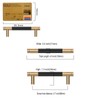 Amerdeco 10 Pack Champagne Bronze and Black Knurled Cabinet Pulls