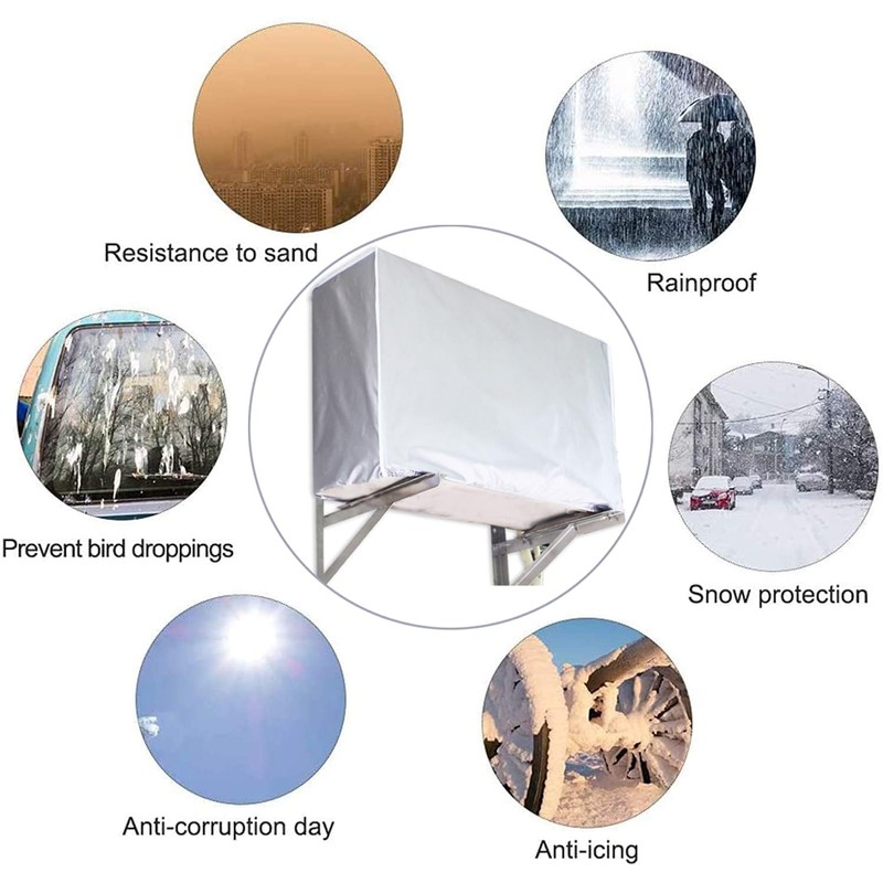 Outdoor Air Conditioner Cover Waterproof Dustproof Snowproof (A)