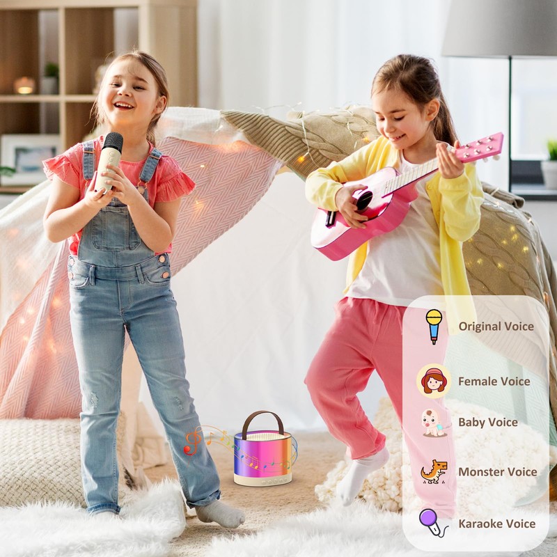 JYX Mini Karaoke Machine for Kids Adults, Portable Bluetooth Speaker