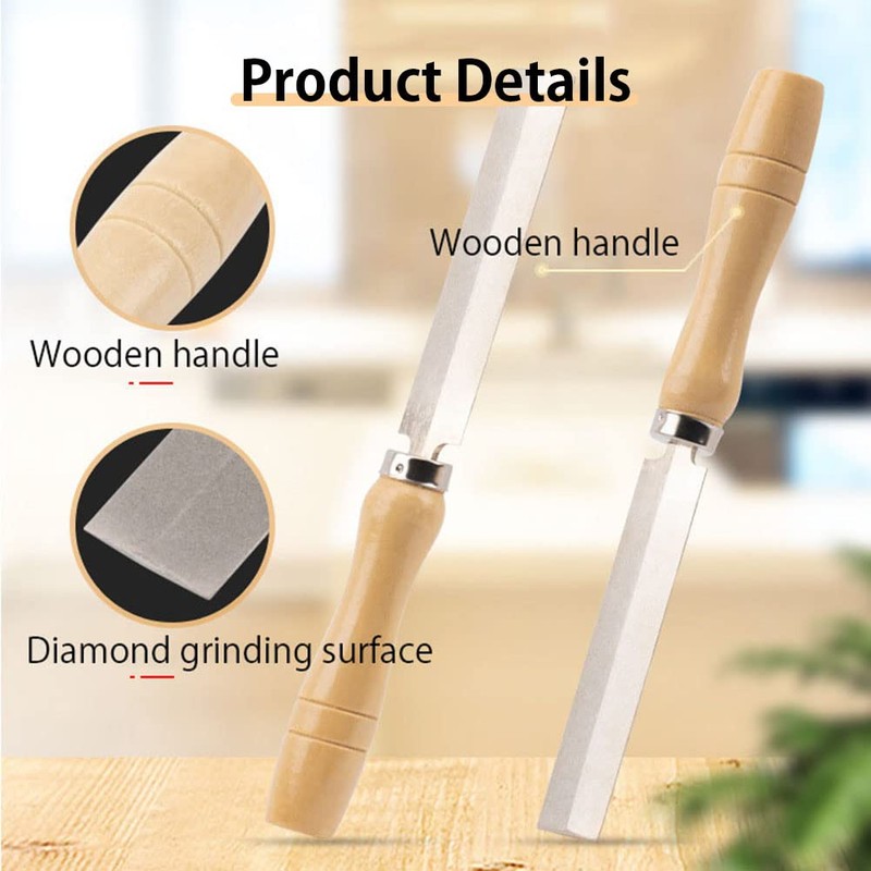 Rhombic Diamond File with Wooden Handle, Diamond Rhombic File Metal