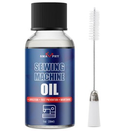 SMAPHY Sewing Machine Oil with Oil Applicator and Dual-Ended Brush, Clear Machine Oil for Lubrication of All Sewing Machine Moving Parts
