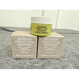 Youth To The People 2 PACK Youth To The People Superberry Hydrate + Glow Dream Overnight Mask 0.5oz