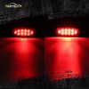 Partsam Red Cargo Carrier Hitch Rack Lights Kit, 2Pcs 6
