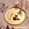 Round Stainless Steel Large Tray,Jewelry & Cosmetics Storage Tray,Serving Tray