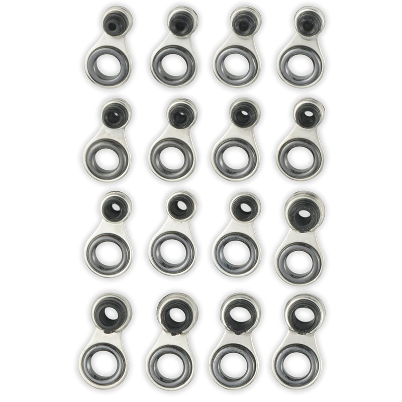 Fishing Rod Guide Stainless Steel Repair Replacement 16 Piece Set
