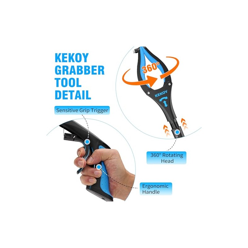 Kekoy Kekoy 26' 2-Pack Litter Pickers for Adults, Extra Long
