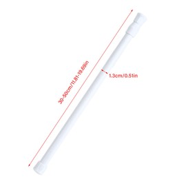 Milltrip Shower Curtain Rod, Adjustable Spring Loaded Tension Rod Shower Extendable Curtain Closet Window Rail Pole White Shower Curtain Rod 11.81 to 19.69 Inch