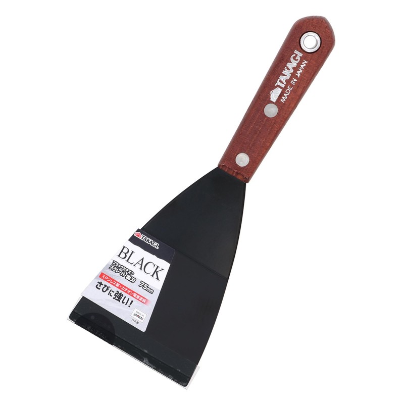Takagi Takagi Black Cationic Scraper, Curved Blade, 3.0 inches (75