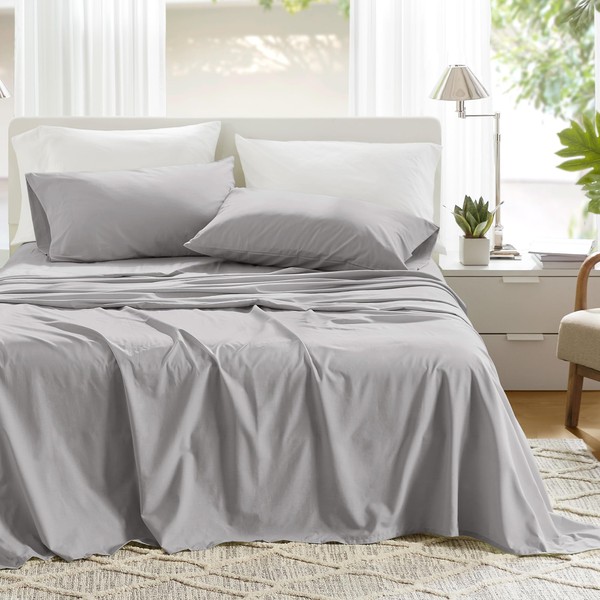 Comfort Spaces 100% Cotton Sheet Set Breathable, Lightweight, Soft with