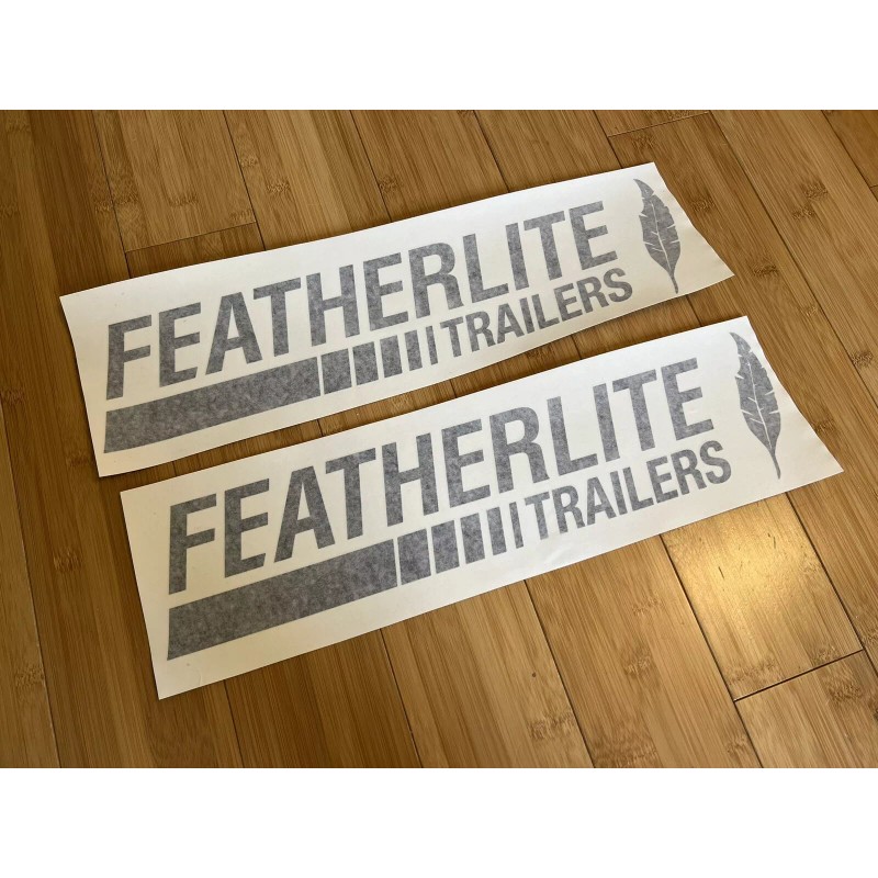 Aftermarket Featherlite Aluminum Trailer Decals (Set 2) Black 24” Replacement