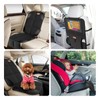 Non-Slip Backing Backseat Car Organizer Kick Mat with Storage Pockets,