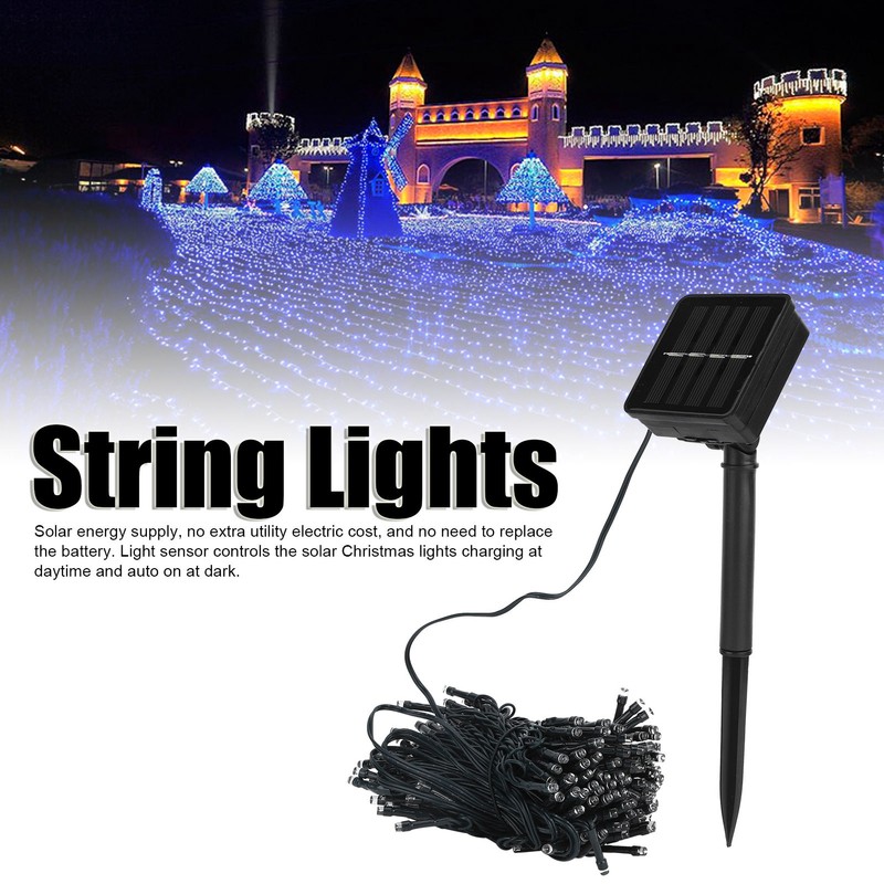 22M Solar Christmas Lights 200LED Waterproof Solar String Lights for