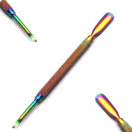 OdontoMed2011 'Cuticle Pusher Nail Art & Uv Gel Nail Polish Remover Tool for Fingernail Polish Manicure pedicure cuticle trimmer. (Nail Cuticle Cleaner) Multi Titanium Rainbow Color (Stayle 1)