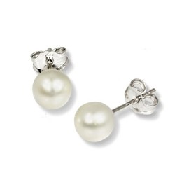 SilberDream SDO106W Sterling Silver 925 Stud Earrings