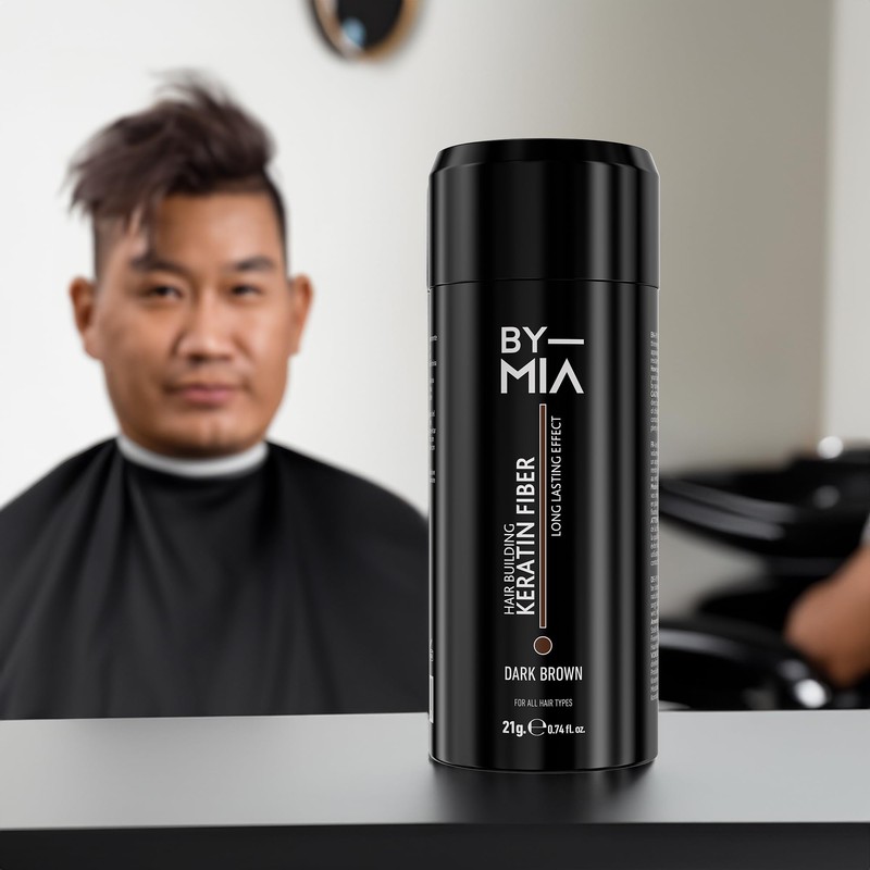BY MIA Hair Building Keratin Fiber 21g | Dark Brown