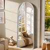 GlasFlength 71"x28" Deep Frame Full Length Mirror, Arched Floor Mirror-Proof