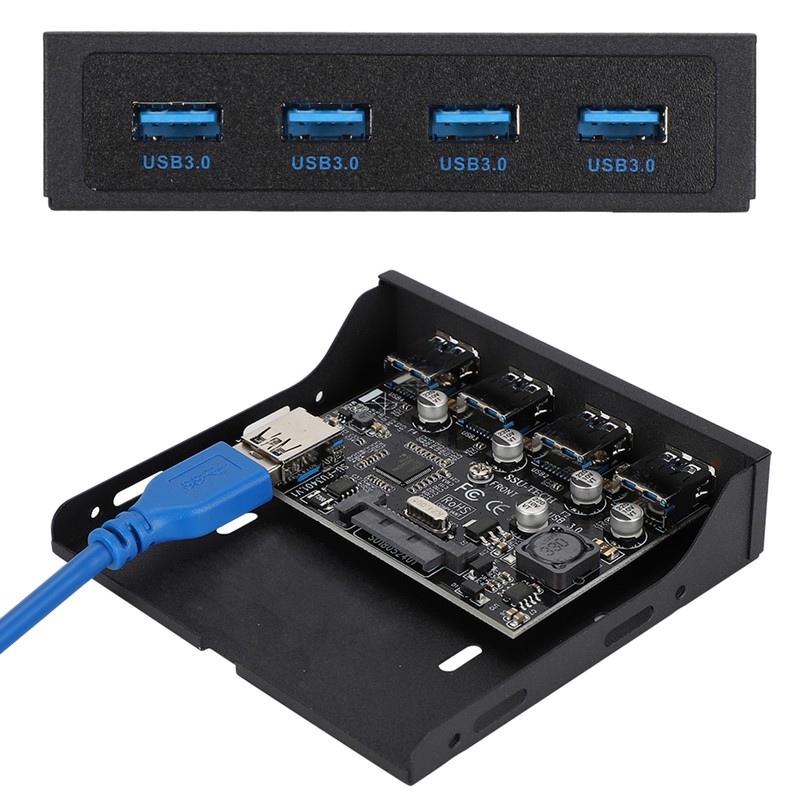 PCI-E to 4xUSB3.0 for NEC720201 Chip Front Floppy Bay Adapter