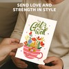 Decorably Pink and Gold Foiled 5x8in Individual Get Well Card