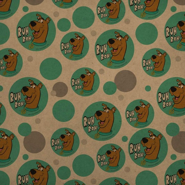 GRAPHICS & MORE Scooby-Doo Ruh Roh Premium Kraft Gift Wrap