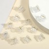 Set of 30 Transparent Mini Hair Claws, 1.5 cm Small