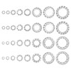sourcing map 400Pcs External and Internal Tooth Washers Assortment Kit,