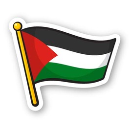 Squiddy Palestinian Flag - Vinyl Sticker for Car, Laptop, Notebook (5" Wide)