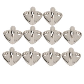 10 Pcs Hook 316 Stainless Steel Universal Pad Eye Hook Marine Grade Clothes Coat Pad Eye Hooks Boat Hardware