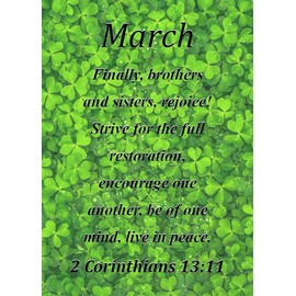 March Keepsake Card with Bible Verse - Birthday Anniversary Inspirational