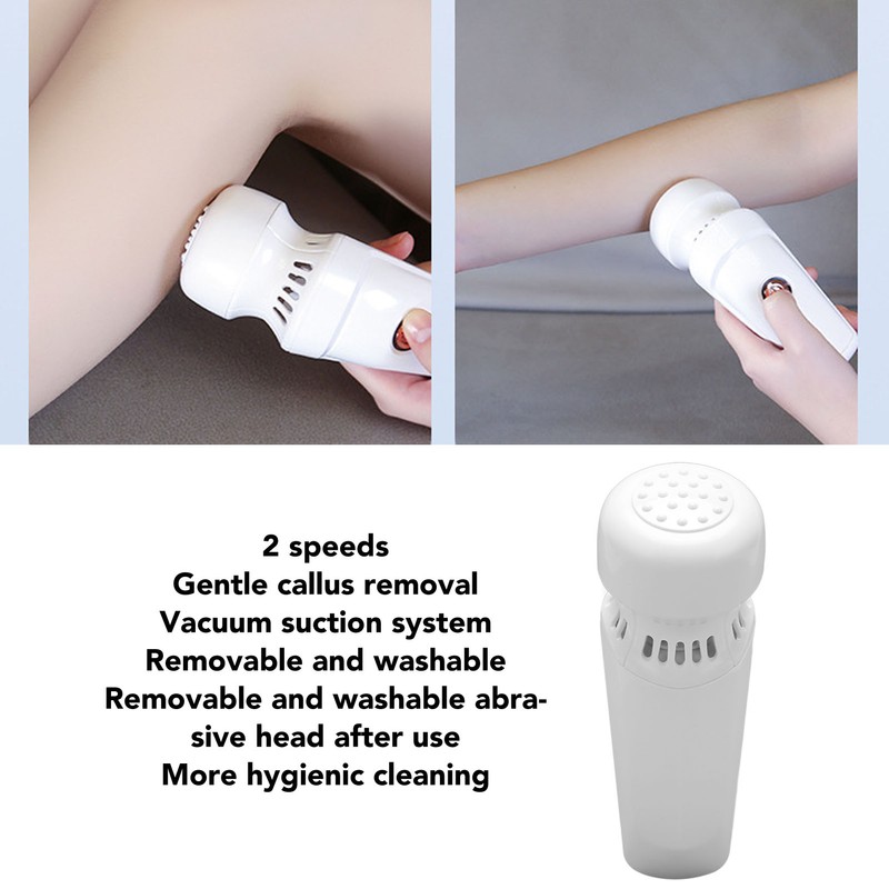 Electric Foot Callus Remover Massaging 2 Gears Portable Detachable Rechargeable