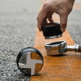 MHW-3BOMBER Coffee Leveler 51 mm, Coffee Distributor Adjustable Height, Espresso 51 mm Distributor Tool for 51 mm Porta Filter Espresso Accessories, Barista Accessories, Model: T6095L4