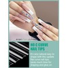 LIONVISON 504 PCS No C Curve Clear Nail Tips for