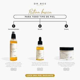 Kit Cuidado Facial Natural Pasos Skin Care Dermolimpiador Sérum Crema Miel Propóleo Aloe Ácido Hialurónico Colágeno Vitamina Hidratación Anti Edad
