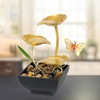 Tabletop Fountain Small Circulating Water Ornaments Indoor Waterfall for Office