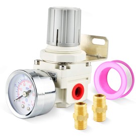 TAILONZ PNEUMATIC 1/4 Inch NPT Air-Compressor Accessories Pressure Regulator for Compressed Air Systems AR2000，Adjust 0 to 145 Psi