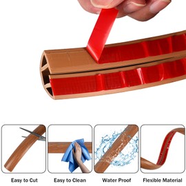 Floor Cord Cover for Wires Brown Wood 3.3 Ft Self Adhesive PVC Extension Cord Hider Power Cord Cover for Floor Cable Protector Floor Wire Management for Office Home Outdoor Cable Cavity 0.39"x0.27"