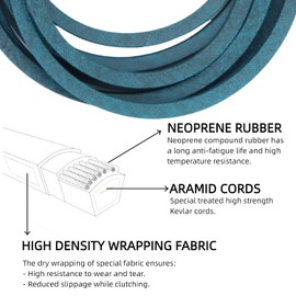 Replacement Drive Belt 1/2" X 91" for Cub Cadet 754-05027, 954-05027, XT1-GT50, XT1-GT54, XT1-LT50, XT1-LT54, XT2-GX54, XT2-LX50, XT2-LX54